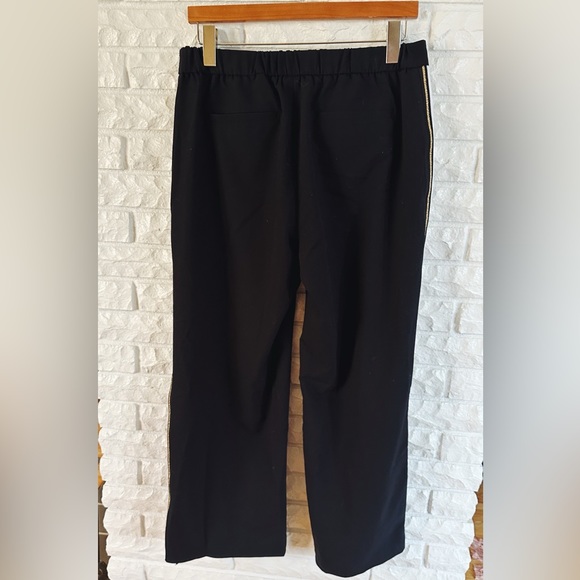 Apt 9 Black Dress Pant with White and Gold Side Stripe - Picture 4 of 4